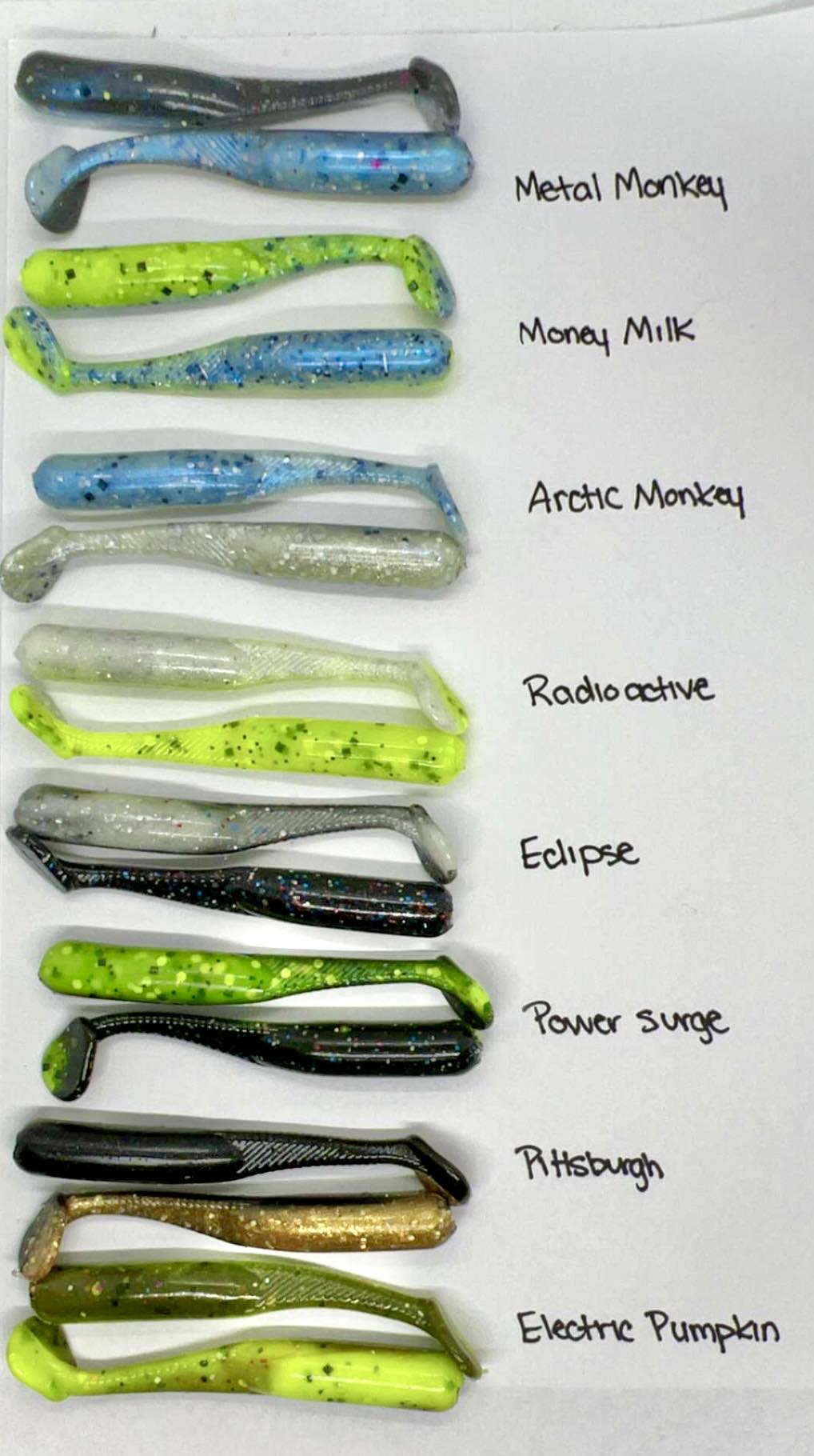 3" swim bait/8 pack