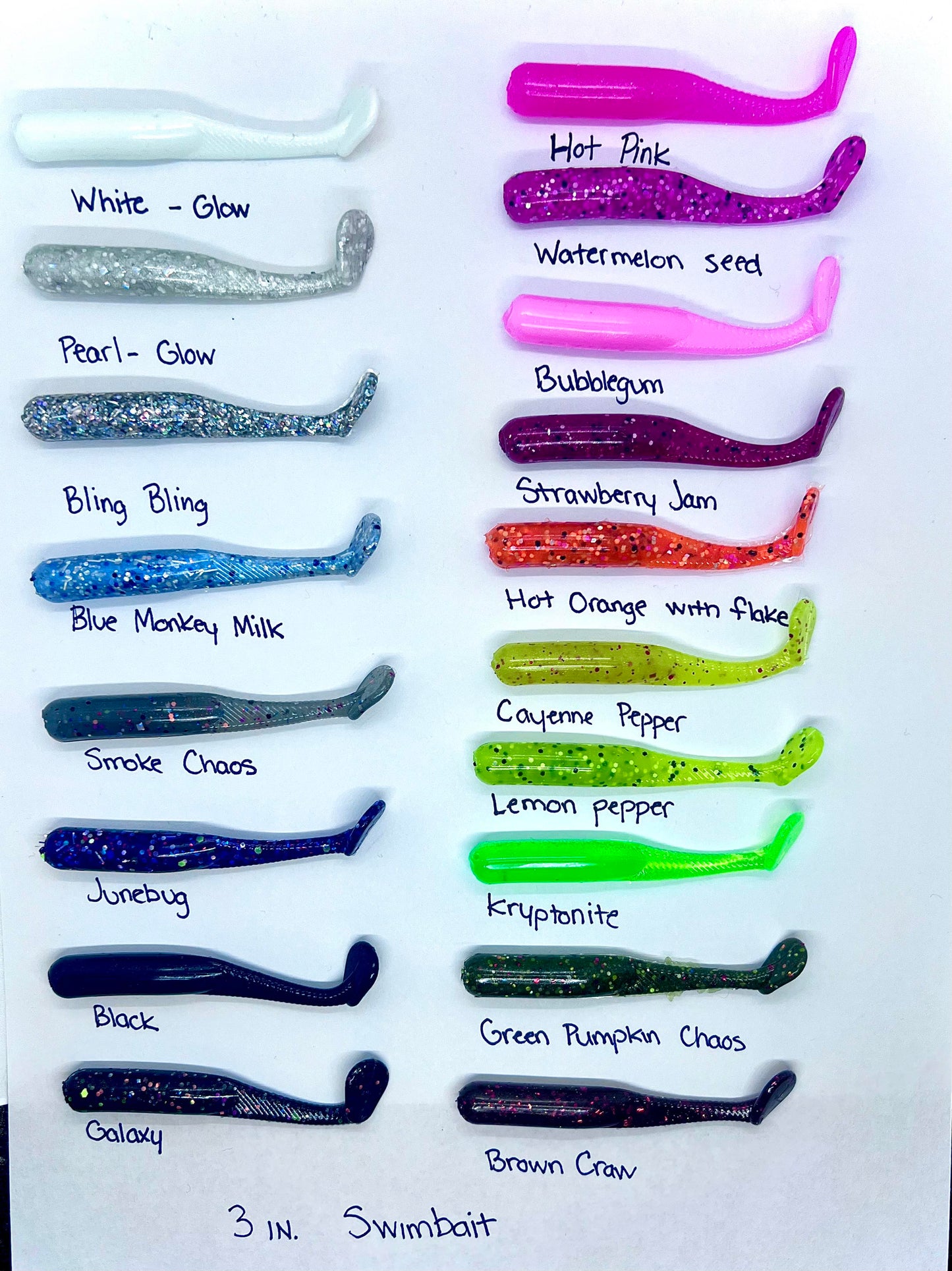 3" swim bait/8 pack
