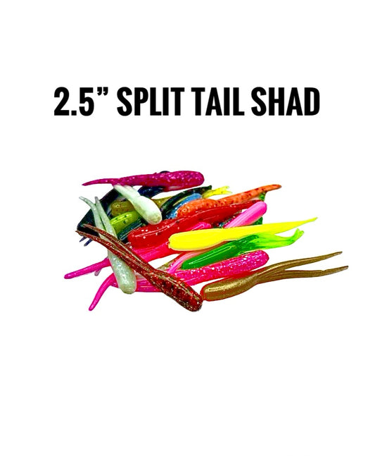 Split tail shad/10 pack